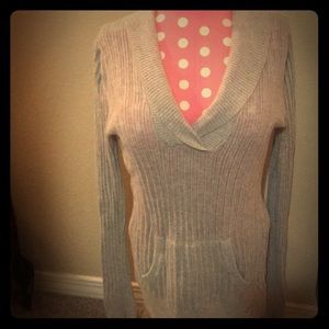 Lightweight Grey Cotton Roxy Sweater SZ MD